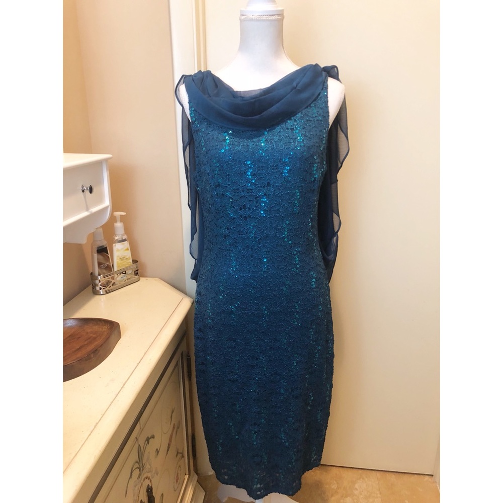 sangria blue lace dress Amazon.com: Sangria Women's Lace Evening Gown with Godet Hem, Midnight, 2 : Clothing, Shoes & Jewelry